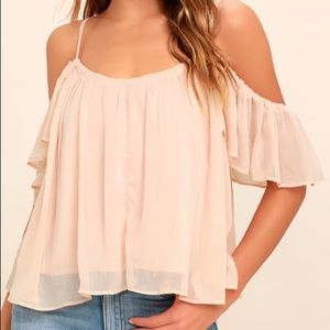 Lulus Blush Pink Off-the-Shoulder Top